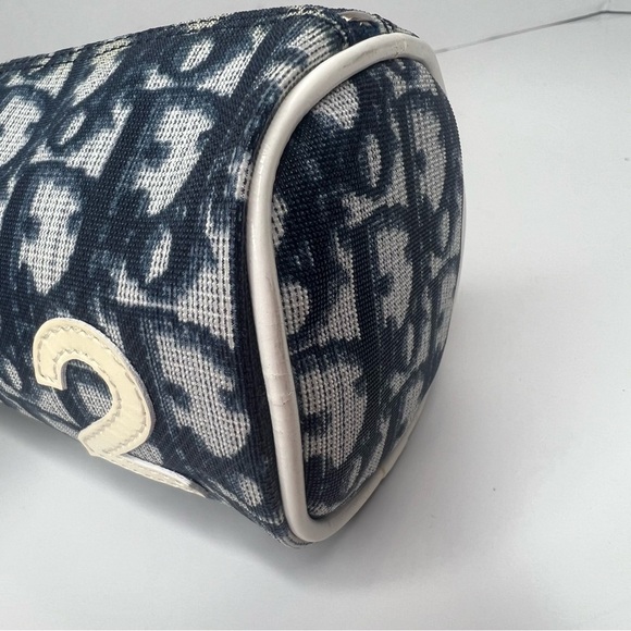 Christian Dior Vintage Blue Trotter Monogram Toiletry Pouch/Makeup Bag| PRELOVED - Picture 3 of 13